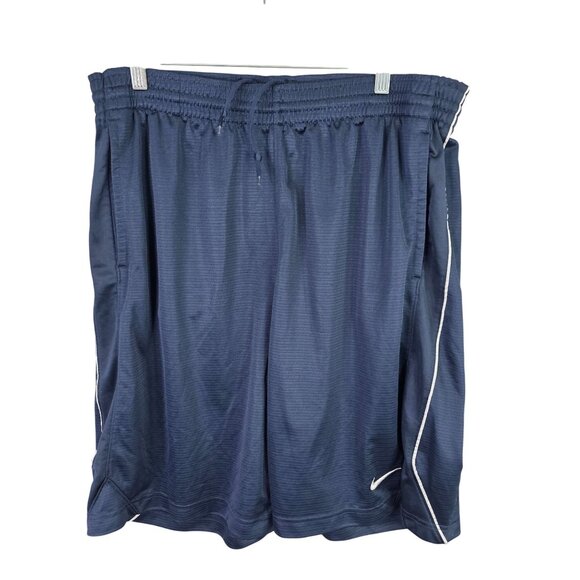 Mens Nike Blue Athletic Basketball Shorts 100% Polyester 12" Inseam Size L - Picture 1 of 11